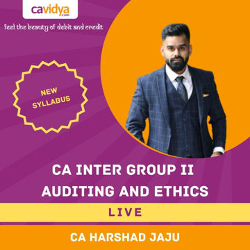 Picture of CA INTER NEW SYLLABUS GROUP II AUDITING AND ETHICS FULL LECTURES LIVE BY CA HARSHAD JAJU