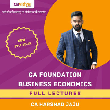 Picture of CA FOUNDATION NEW SYLLABUS INDIVIDUAL PAPER 4 BUSINESS ECONOMICS FULL LECTURES BY CA HARSHAD JAJU