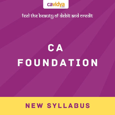 Picture for category CA Foundation New Syllabus